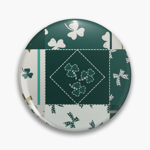 Item preview, St Patrick's Holiday Cheater Quilt in classic green &golden tones  designed and sold by aneladesigns.