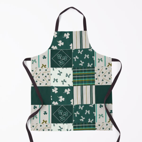 Item preview, St Patrick's Holiday Cheater Quilt in classic green &golden tones designed and sold by aneladesigns.
