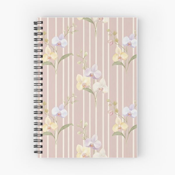 Item preview, Blush Orchid Floral Pinstripes designed and sold by VibeShift Studio.