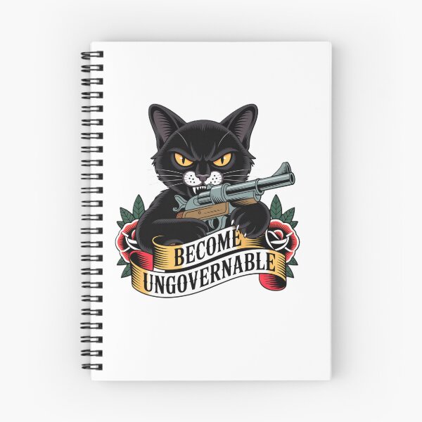 Item preview, Become Ungovernable Black Angry Cat designed and sold by Chris-graphics-art.