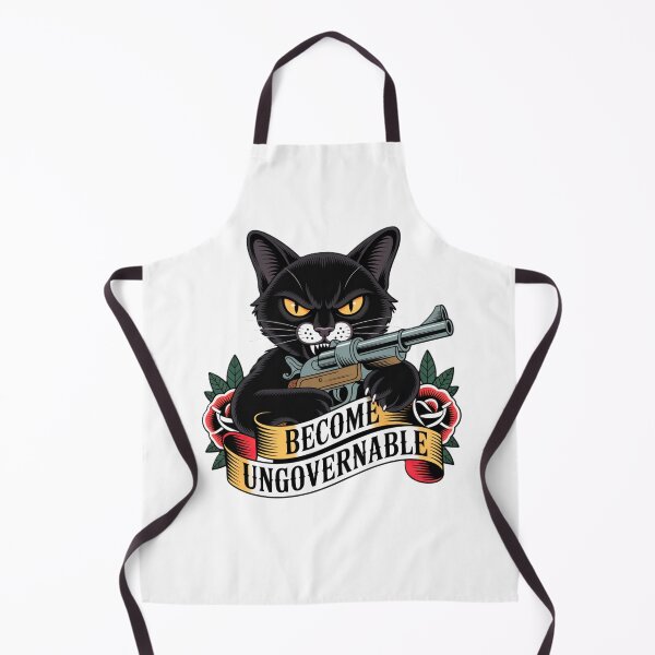Item preview, Become Ungovernable Black Angry Cat designed and sold by Chris-graphics-art.