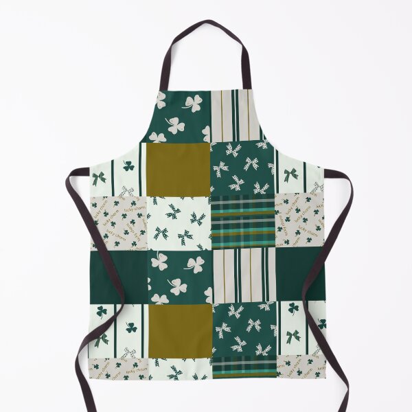 Item preview, St Patrick's Holiday Cheater Quilt in classic green &golden tones designed and sold by aneladesigns.