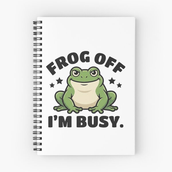 Item preview, Frog Off I'm Busy - Funny Grumpy Frog Pun designed and sold by JossDesign15.