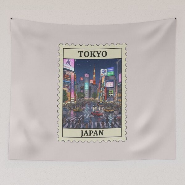 Item preview, Vintage Tokyo Japan Postage Stamp designed and sold by allaboutstamps.