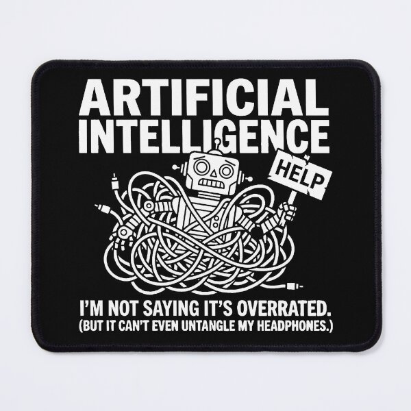 Item preview, AI vs Headphones - Funny Overrated Tech designed and sold by TextCrew.