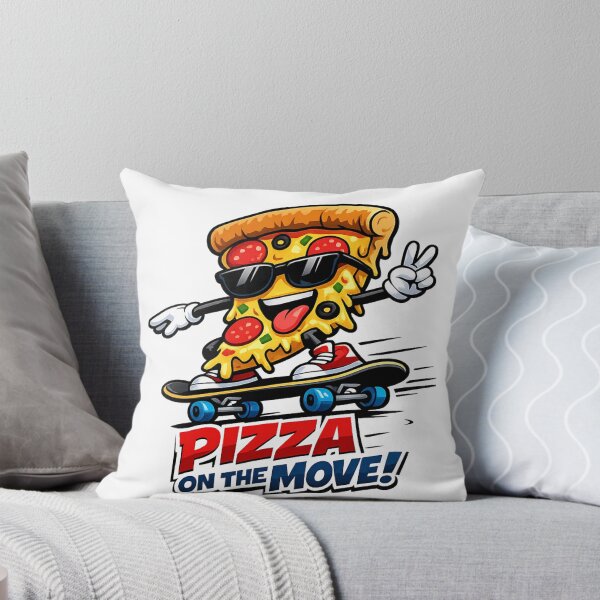 Item preview, Cool pizza on a skateboard — fun cartoon design for skaters and pizza lovers. designed and sold by Hummer Studio.