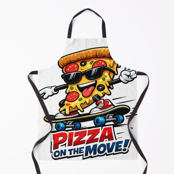 Item preview, Cool pizza on a skateboard — fun cartoon design for skaters and pizza lovers. designed and sold by Hummer Studio.