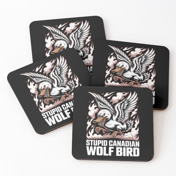 Item preview, Stupid Canadian Wolf Bird - Fierce Sepia Flame Attack Flying Design designed and sold by DarylWelsh2024.