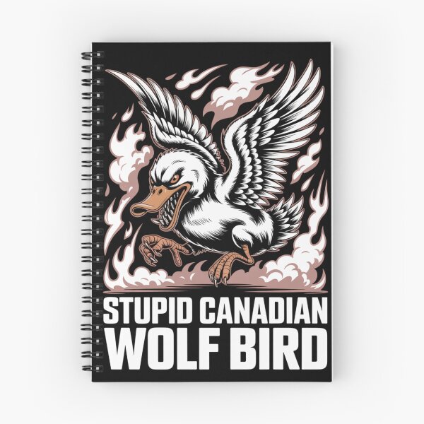 Item preview, Stupid Canadian Wolf Bird - Fierce Sepia Flame Attack Flying Design designed and sold by DarylWelsh2024.