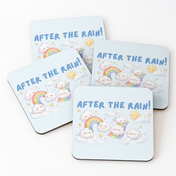 Item preview, After the Rain Cute Clouds & Rainbow – Cozy Girly Healing Illustration designed and sold by Beeform.