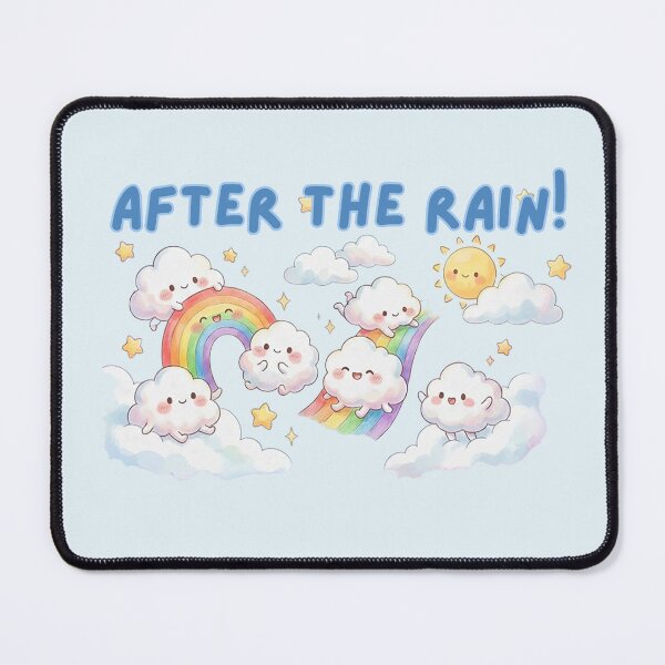 Item preview, After the Rain Cute Clouds & Rainbow – Cozy Girly Healing Illustration designed and sold by Beeform.