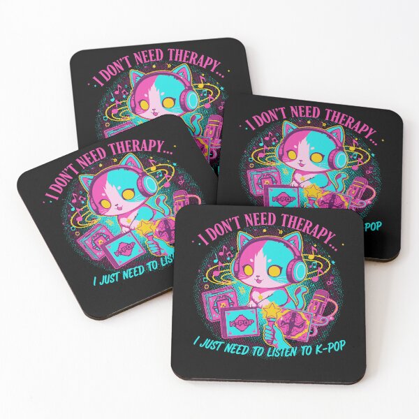Item preview, I Dont Need Therapy I Just Need K-Pop Cat designed and sold by LuminOrb.