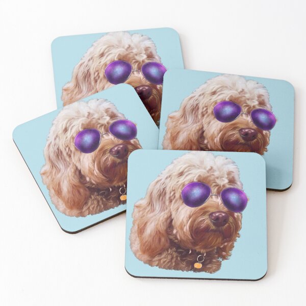 Item preview, Cool Cavapoo in Sunglasses | Cute Doodle Dog Aesthetic Art designed and sold by Artonmytee.