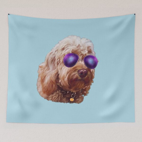 Item preview, Cool Cavapoo in Sunglasses | Cute Doodle Dog Aesthetic Art designed and sold by Artonmytee.