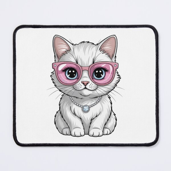 Item preview, Cat With Sunglasses T Shirt, Cool Cat With Pink Sunglasses, Cute Cat Wearing Sunglasses, Stylish Cat Illustration, Funny Cat Shirt Design, Aesthetic Cat Art designed and sold by khadija19art.