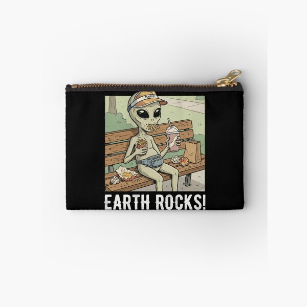 Item preview, Earth Rocks – Alien Tourist Eating Fast Food designed and sold by NOVALOOMARCH.