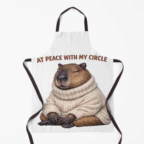 Item preview, Capybara Serenity: At Peace With My Circle Cozy Sticker Design designed and sold by ARTCREATESHOP.