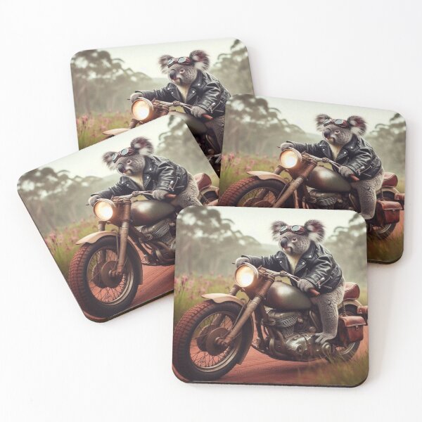 Item preview, Koala riding an old motorcycle designed and sold by Dogandesighn.