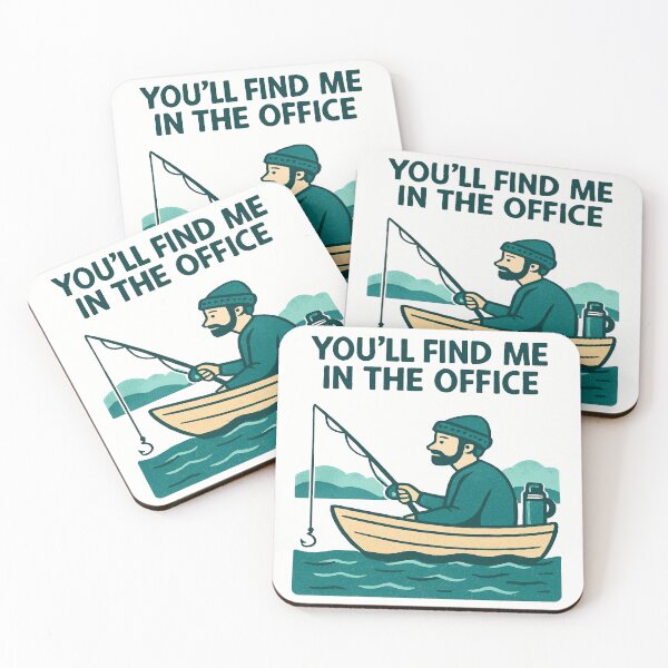 Item preview, You’ll Find Me in the Office – Fishing Humor Illustration designed and sold by myforestfog.