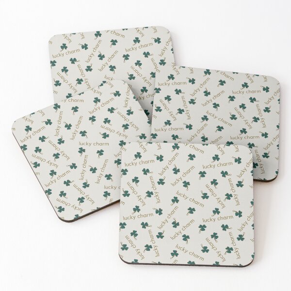 Item preview, Lucky Charm & Shamrock Clover - St. Patrick's Day on dark green designed and sold by aneladesigns.