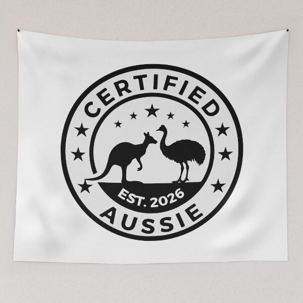 Item preview, Certified Aussie - Established 2026 | Kangaroo & Emu Badge | New Aussie Citizen Gift designed and sold by KrystalWilson.