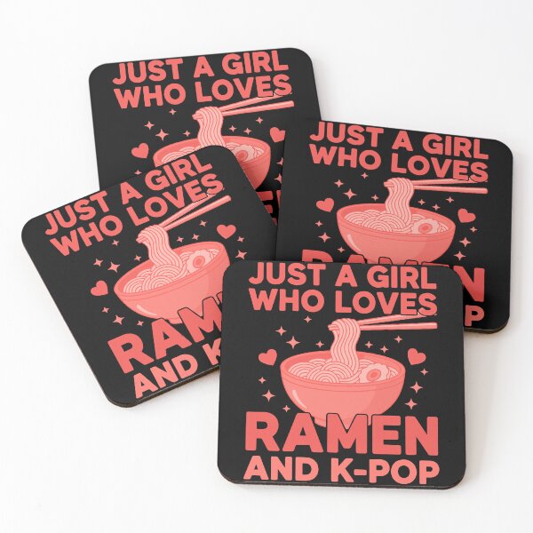 Item preview, Just A Girl Who Loves Ramen And K-Pop Korean Music designed and sold by LuminOrb.