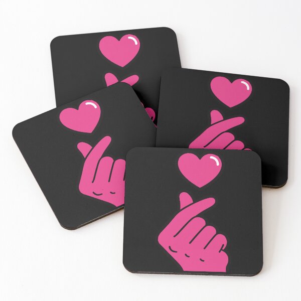 Item preview, Kpop Korean Music Cute Pink Finger Heart Love designed and sold by LuminOrb.