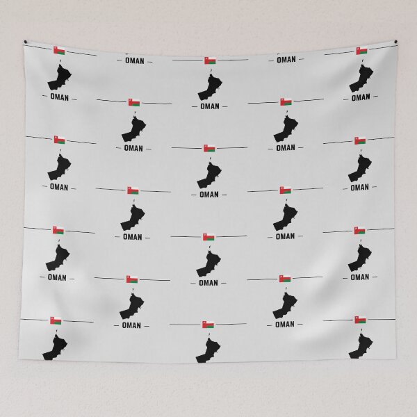Item preview, Oman Pride - Minimalist Map & Flag Silhouette designed and sold by mashmosh.