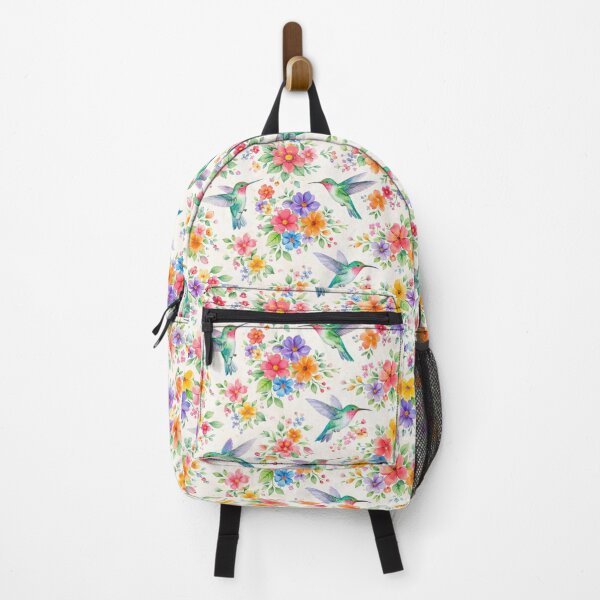 Item preview, Colorful hummingbirds and floral watercolor designed and sold by juthamas8426.