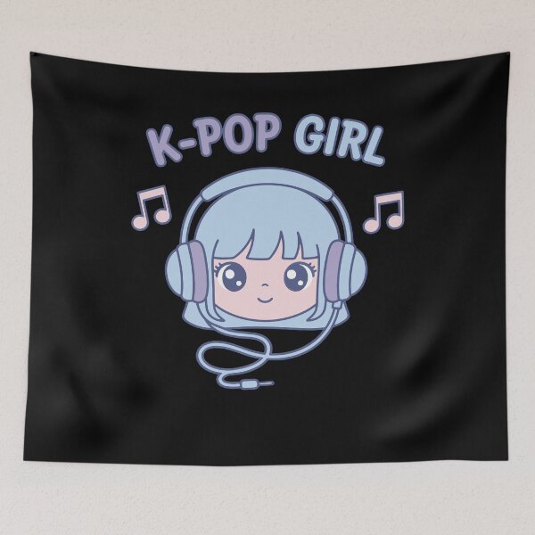 Item preview, K-Pop Girl Cute Korean Kpop Music Anime Girl designed and sold by LuminOrb.