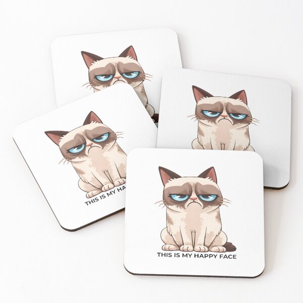 Item preview, Grumpy Cat Happy Face designed and sold by mumforlife.