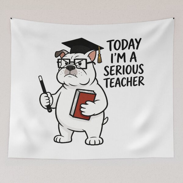 Item preview, Serious Teacher Bulldog – Funny Bulldog Teacher Design designed and sold by truongloc246.