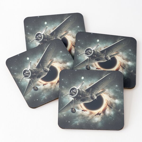 Item preview, Old plane coming out of a black hole in space designed and sold by Dogandesighn.