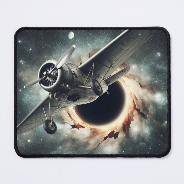 Item preview, Old plane coming out of a black hole in space designed and sold by Dogandesighn.