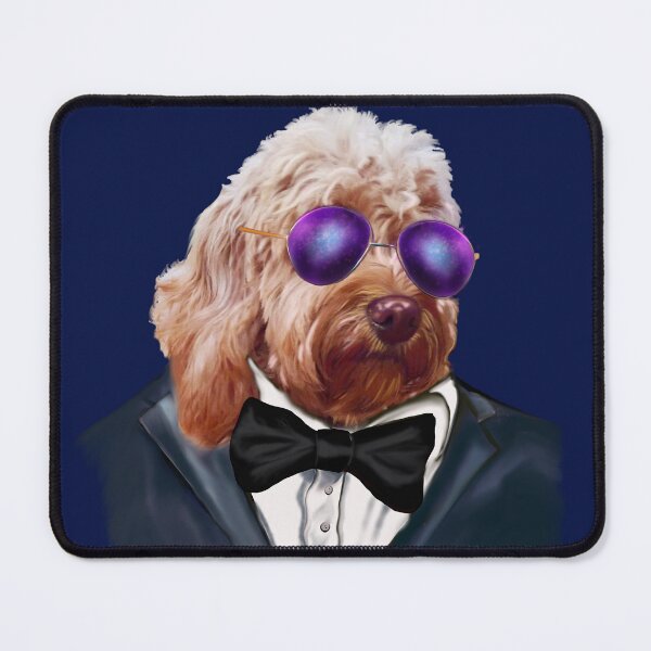 Item preview, Cool Cavapoo in Sunglasses and Tuxedo | Cute Doodle Dog Aesthetic Art designed and sold by Artonmytee.