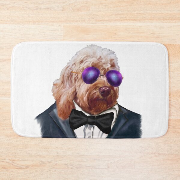 Item preview, Cool Cavapoo in Sunglasses and Tuxedo | Cute Doodle Dog Aesthetic Art designed and sold by Artonmytee.