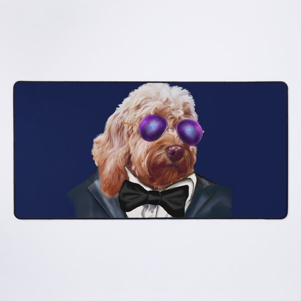 Item preview, Cool Cavapoo in Sunglasses and Tuxedo | Cute Doodle Dog Aesthetic Art designed and sold by Artonmytee.