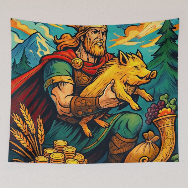 Item preview, Freyr, Norse mythology, god of prosperity | Comics stylCartoone -  designed and sold by ComicsFactory.