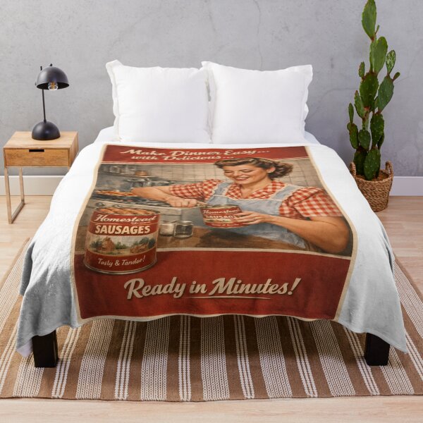 Item preview, Homestead Brand Sausages Retro Kitchen Delight designed and sold by ForeverPrintsOK.
