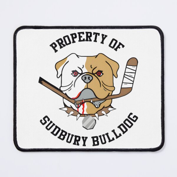 Item preview, Gritty Bulldog Hockey Player With Puck designed and sold by Yesenia Fuller.