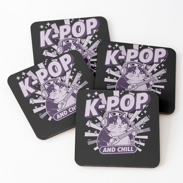 Item preview, K-Pop And Chill Korean Pop Music Cute Cat designed and sold by LuminOrb.