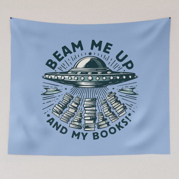 Item preview, Beam Me Up And My Books designed and sold by Scaryzz.