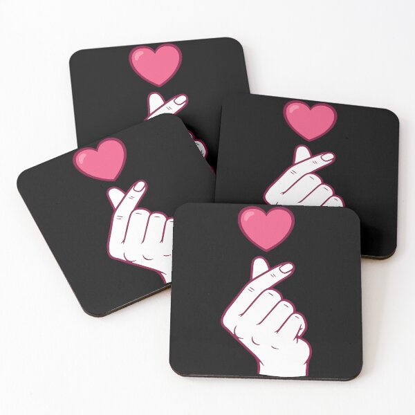 Item preview, Kpop Korean Finger Heart Cute Korean Pop Love designed and sold by LuminOrb.