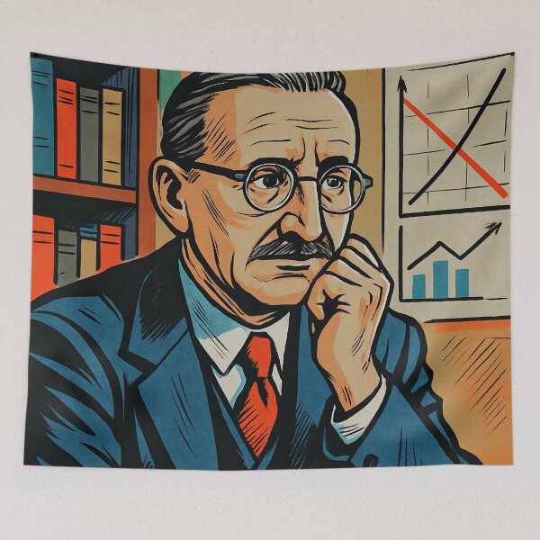Item preview, Friedrich Hayek | Comics stylCartoone -  designed and sold by ComicsFactory.