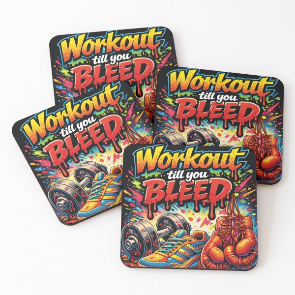 Item preview, Workout till you bleed – Hardcore Fitness Design designed and sold by Mauswohn.