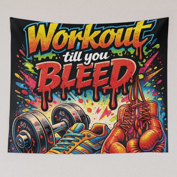 Item preview, Workout till you bleed – Hardcore Fitness Design designed and sold by Mauswohn.