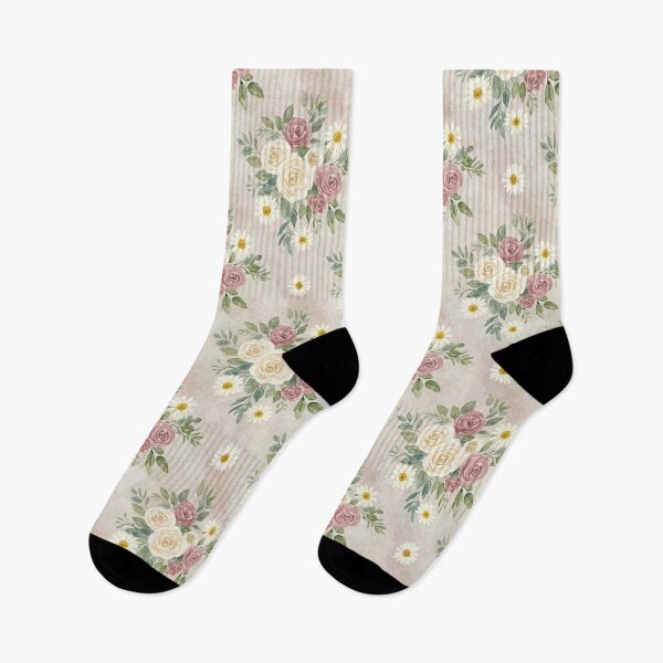 Item preview, Watercolor Floral Seamless Pattern – Vintage Roses & Daisies Pastel designed and sold by FashioonTrends.