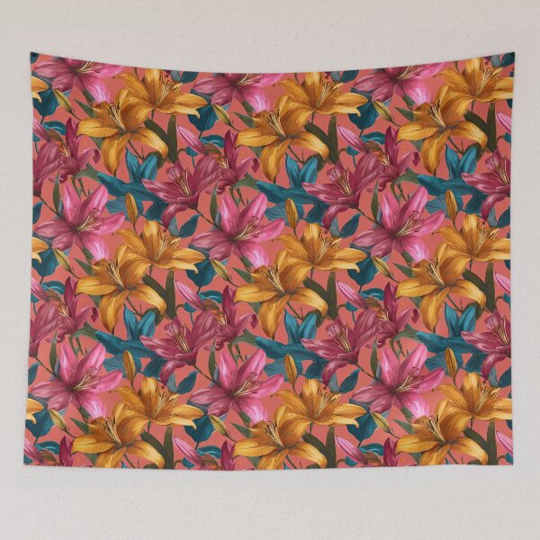 Item preview, Classic Lilies Flower  - Botanical Garden Pattern  - Anniversary Gifts For Her designed and sold by RoyalStarsPatts.