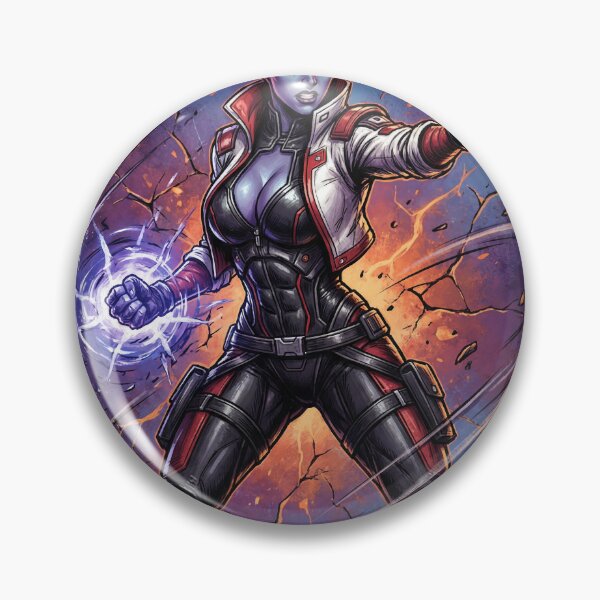Item preview, Aria T'Loak Mass Effect Omega Queen Asari Crime Lord Afterlife Club Pirate Queen Blue Skin Biotic Fan Art Portrait Poster T-Shirt Sticker Print Gift designed and sold by Senpaiwaves.