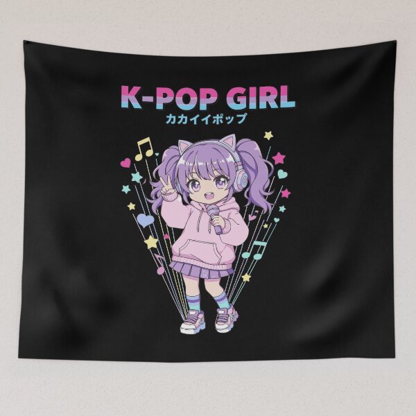 Item preview, K-POP GIRL Anime Korean Music Cute Kpop Fans designed and sold by LuminOrb.